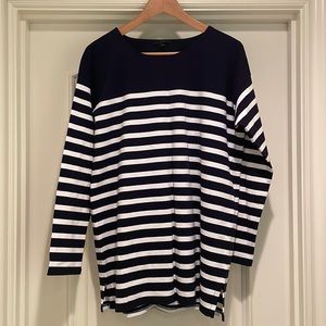 J.Crew Striped boatneck cotton tunic top